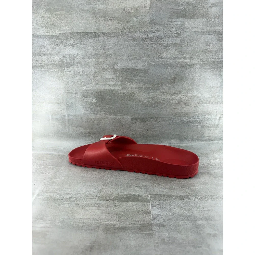 Birkenstock Madrid EVA Red Slide Sandals Waterproof White Buckle Men 8 Womens 10